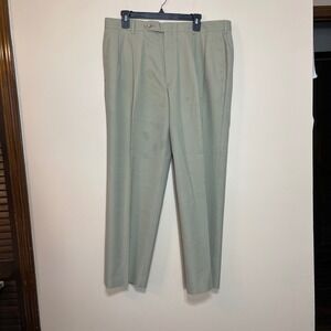 Corbin W. Cromwell Mens Pleated Dress Pants Khaki Tan Classic Fit‎ 38 x 30